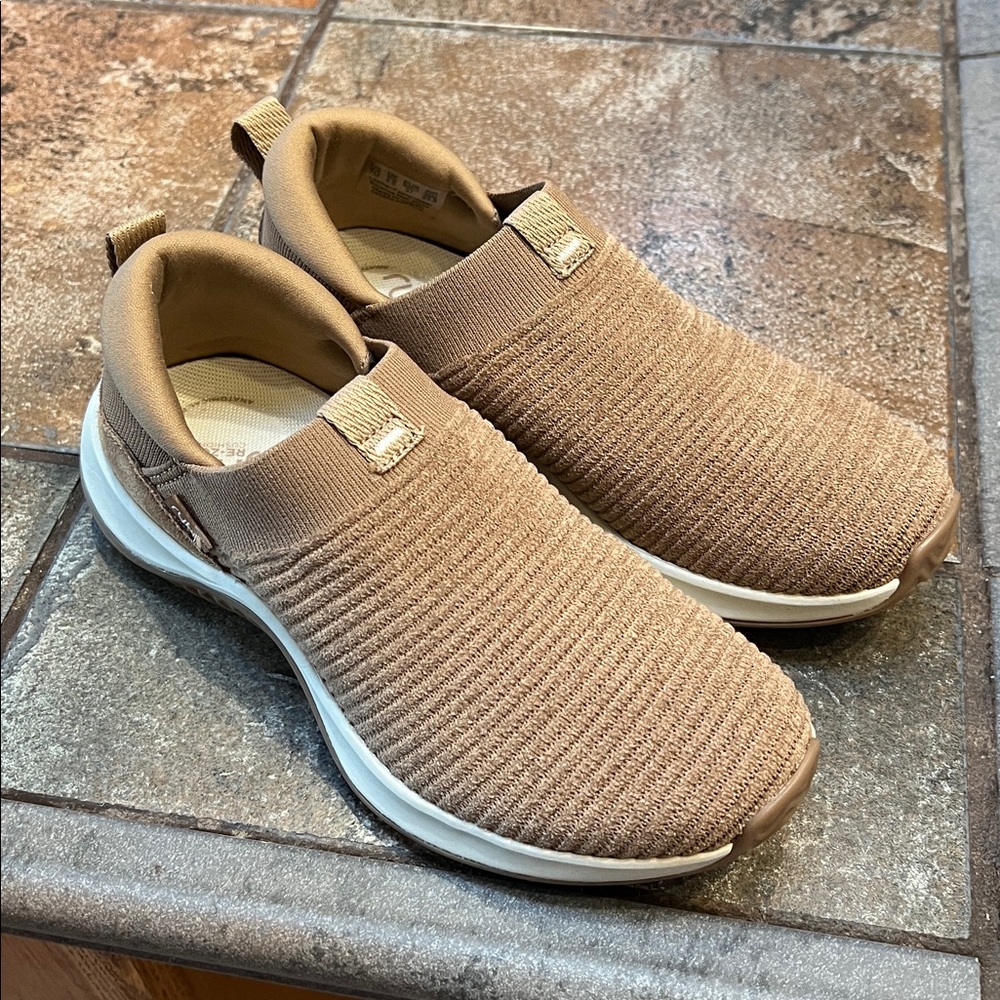 NEW Ryka Encore Knit Slip On Sneaker, Chestnut color, size 7M